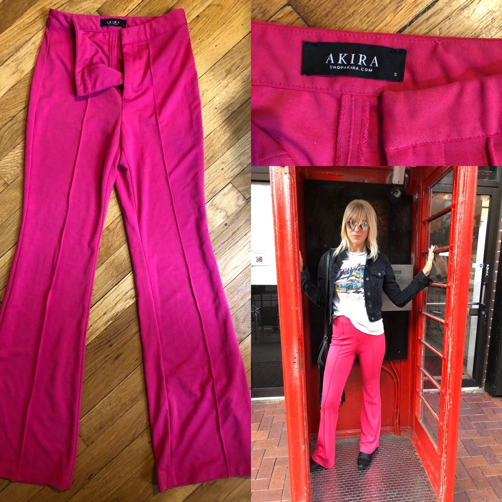 Akira hot pink wide leg pants